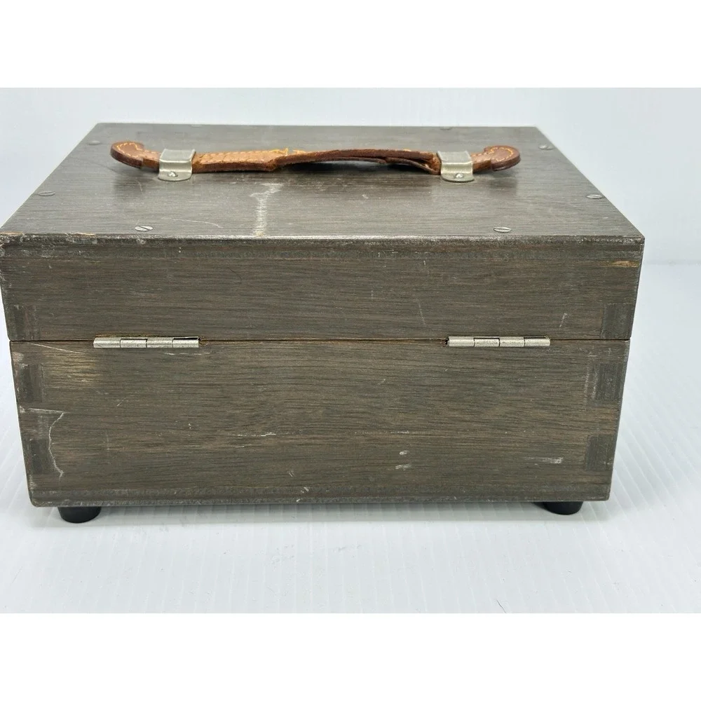 Vintage Wood‎ Wooden Microscope Accessories Box Carrying Case